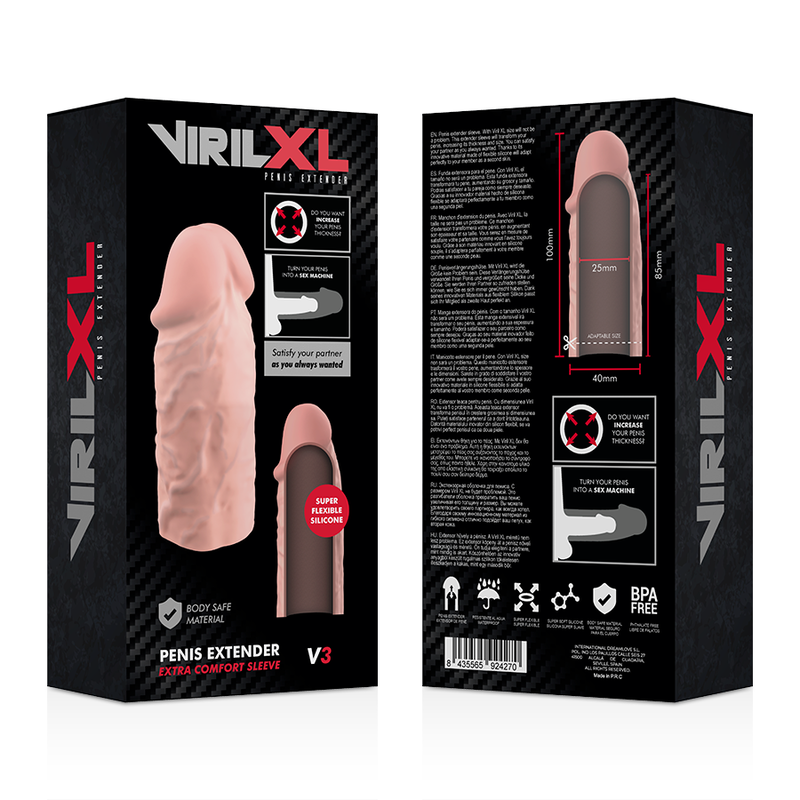 VIRILXL - EXTENSION NATURELLE DU PÉNIS EN SILICONE LIQUIDE V3 VIRILXL