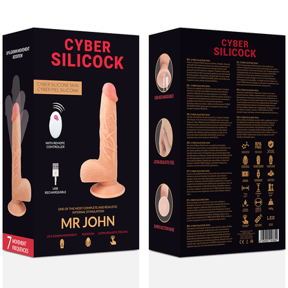 CYBER SILICOCK - TÉLÉCOMMANDE RÉALISTE MR JOHN 23.88 CM -O- 4.3 CM CYBER SILICOCK