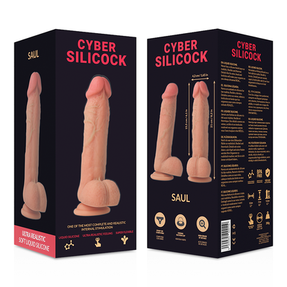 CYBER SILICOCK - STRAP-ON SAUL SILICONE LIQUIDE AVEC 3 ANNEAUX GRATUITS 15.5 CM -O- 4.2 CM CYBER SILICOCK
