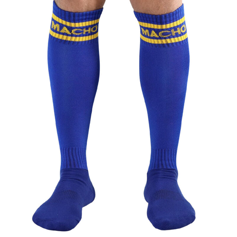 MACHO - CHAUSSETTES LONGUES TAILLE UNIQUE BLEU MACHO UNDERWEAR