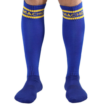 MACHO - CHAUSSETTES LONGUES TAILLE UNIQUE BLEU MACHO UNDERWEAR