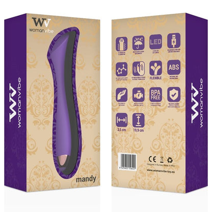 WOMANVIBE - VIBRATEUR RECHARGEABLE EN SILICONE MANDY POINT "K" WOMANVIBE