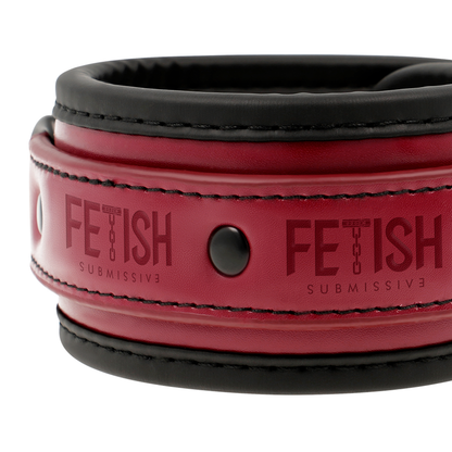 FETISH SUBMISSIVE DARK ROOM - MENOTTES EN CUIR VÉGAN AVEC DOUBLURE EN NÉOPRÈNE FETISH SUBMISSIVE DARK ROOM