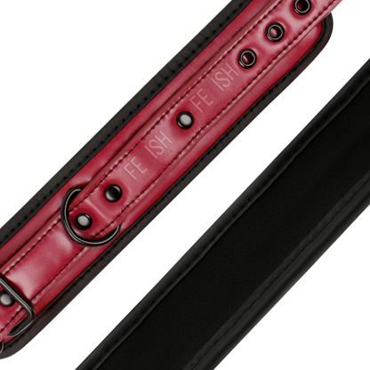 FETISH SUBMISSIVE DARK ROOM - MENOTTES EN CUIR VÉGAN AVEC DOUBLURE EN NÉOPRÈNE FETISH SUBMISSIVE DARK ROOM