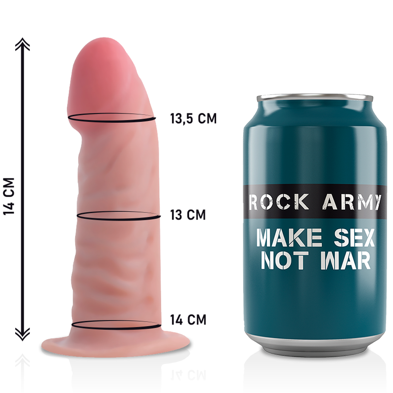 ROCKARMY - HARNAIS + GODE RÉALISTE TIGRE DOUBLE DENSITÉ 14 CM -O- 4.46 CM ROCK ARMY
