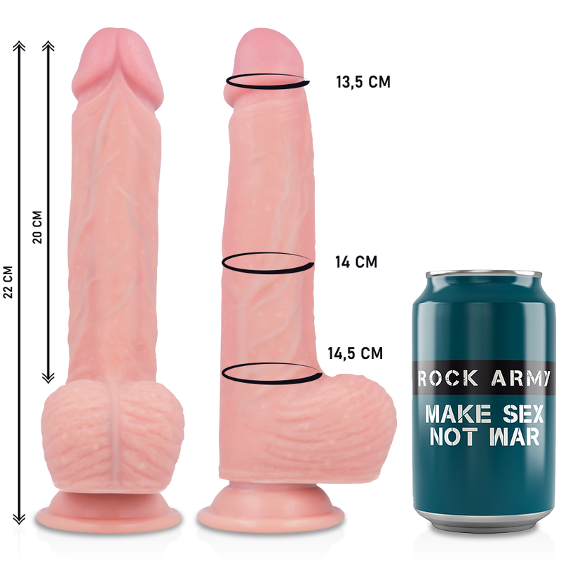 ROCKARMY - HARNAIS + HAWK ROTATEUR ET VIBRATEUR 22 CM -O- 4.6 CM ROCK ARMY