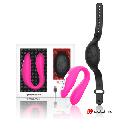 WEARWATCH - VIBRATEUR DOUBLE TECHNOLOGIE WATCHME FUCHSIA/AZABACHE WEARWATCH