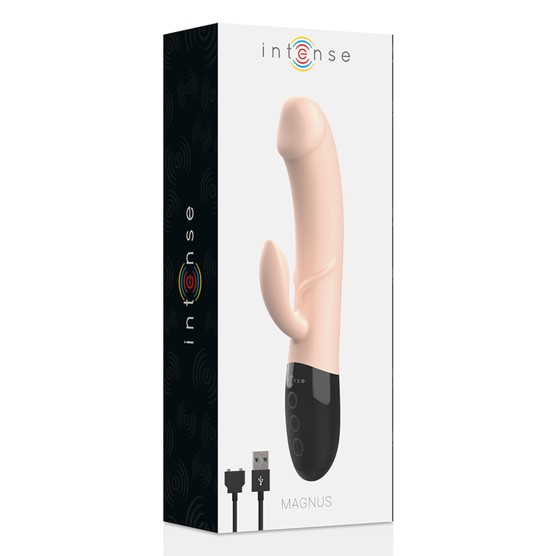 INTENSE - VIBRATEUR RECHARGEABLE NATUREL MAGNUS DUAL INTENSE FUN TOYS