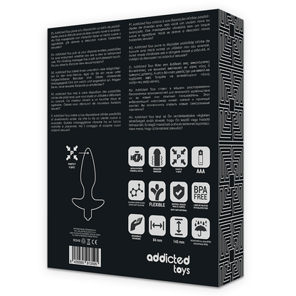 ADDICTED TOYS - MASSAGER PLUG ANAL AVEC VIBRATION NOIR ADDICTED TOYS