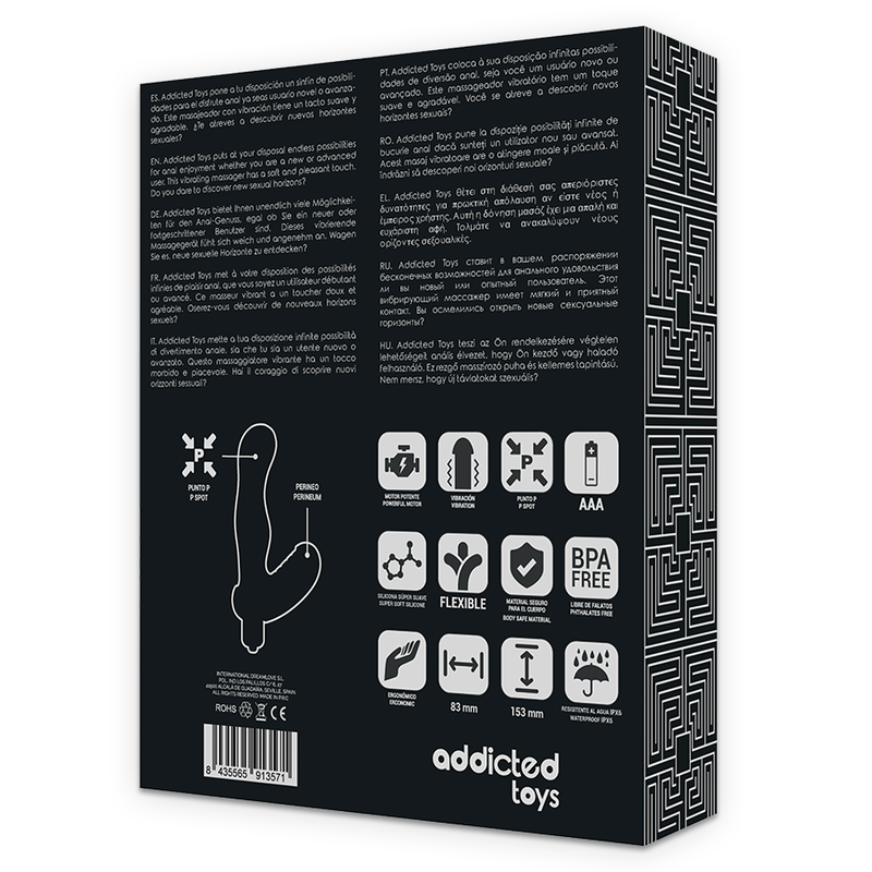 ADDICTED TOYS - STIMULATEUR ANAL DE PROSTATE EN SILICONE P-SPOT VIBE ADDICTED TOYS
