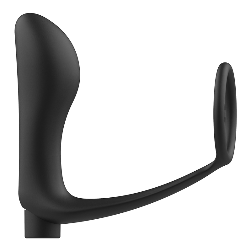 ADDICTED TOYS - ANNEAU PÉNIS AVEC TÉLÉCOMMANDE PLUG ANAL NOIR RECHARGEABLE ADDICTED TOYS