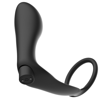 ADDICTED TOYS - ANNEAU PÉNIS AVEC TÉLÉCOMMANDE PLUG ANAL NOIR RECHARGEABLE ADDICTED TOYS