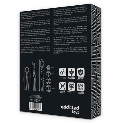 ADDICTED TOYS - ENSEMBLE DANNEAU PÉNIAL FLEXIBLE EN SILICONE 7 PIÈCES ADDICTED TOYS