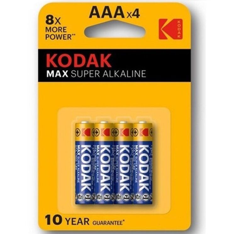 KODAK - PILES KODAK MAX SUPER ALCALINE AAA LR03 * 4 KODAK